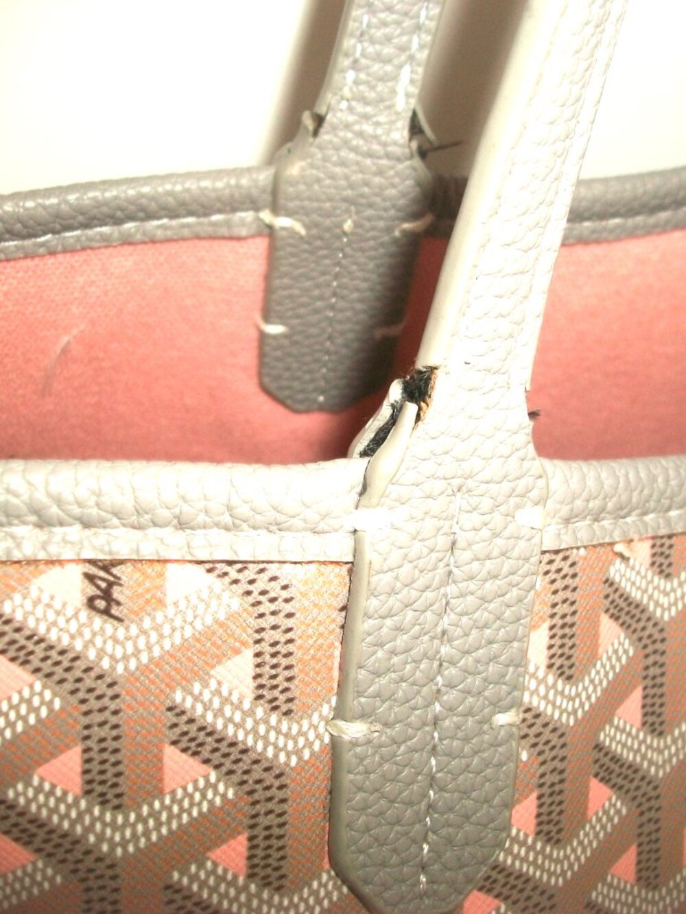Tote in Style of Saint Louis PM (Gray, Coral Pink,Brown, Black) NOT GOYARD - Picture 6 of 16